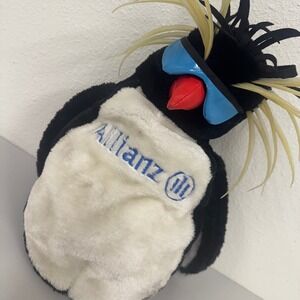 Allianz Plush Golf Club Cover Penguin Mascot Promotional Item Blue Goggles Beak‎